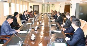 Federal Minister for Finance and Revenue Senator Muhammad Aurangzeb held a meeting with a delegation of International Investors in the Federal Capital.