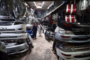 Consumers are looking for imported car accessories and spare parts at the largest market for new and used auto parts in Shuba Bazaar .