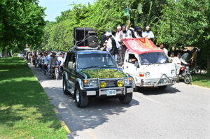 The Eid Milad Un Nabi (PBUH) procession on its way at G-7