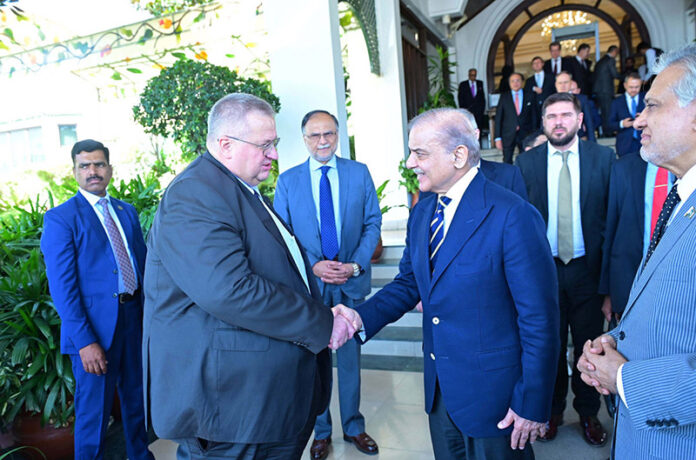 Deputy Prime Minister of Russian Federation, Alexei Overchuk calls on Prime Minister Muhammad Shehbaz Sharif