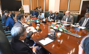Federal Minister for Commerce, Jam Kamal Khan, meeting with Vice Minister of Commerce, People’s Republic of China, Ling Ji on sidelines of the SCO Ministerial Conference.