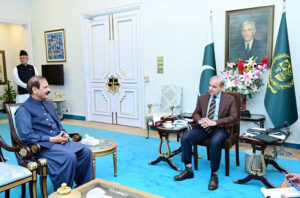 Member National Assembly Chaudhry Iftikhar Nazir calls on Prime Minister Muhammad Shehbaz Sharif.