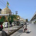 Roadside areas along Murree Road beautifully decorated for the celebration of Eid Milad ul Nabi
