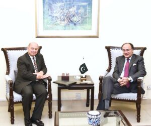 Kevin Piccoli, Deputy Director in the Office of International Affairs at the US Commodity Future Trading Commission (CFTC) called on Federal Minister for Finance and Revenue Senator Muhammad Aurangzeb at Finance Division.