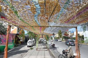 Roadside areas along Murree Road beautifully decorated for the celebration of Eid Milad ul Nabi