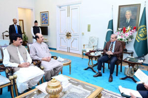 Member National Assembly Waja Pullain Baloch call on Prime Minister Muhammad Shehbaz Sharif.