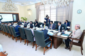 Prime Minister Muhammad Shehbaz Sharif chairs the first session of the steering committee of Small and Medium Enterprises Development Authority (SMEDA).