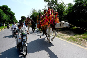The Eid Milad Un Nabi (PBUH) procession on its way at G-7