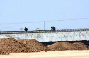 Heavy machinery being used during construction work of Rawalpindi Ring Road project, Rawalpindi Ring Road is 38.3 kilometer between the cities of Rawalpindi and Islamabad. Ring Road starts from Channi Alam Sher Bridge near Rawat and end near Thalian Interchange close to the Lahore-Islamabad Motorway.