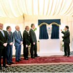 The President of Asian Development Bank (ADB) Masatsugu Asakawa is inaugurating the foundation of ADB's new building in the presence of Secretary Economic Affairs in Federal Capital