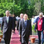 The President of Asian Development Bank (ADB) Masatsugu Asakawa and Secretary Economic Affairs Kazim Niaz are arriving for the ground breaking ceremony of ADB's new building in Federal Capital