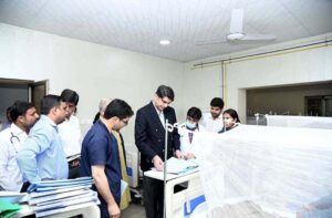Coordinator to Prime Minister on Health Dr. Mukhtar Ahmad Bharath visited Federal General Hospital Chak Shahzad.