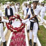 Federal Minister for Maritime Affairs Qaiser Ahmed Sheikh is arriving at Naval Cemetery to offer Fateha