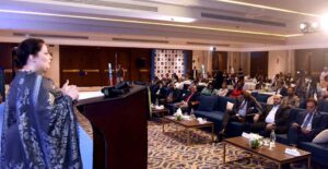 Coordinator to Prime Minister on Climate Change, Romina Khurshid Alam addressing a seminar titled "Resilient and adaptation population in disaster.