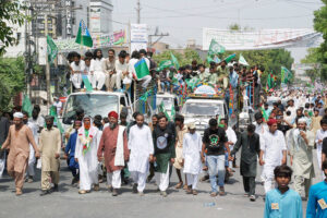 Eid Milad-un-Nabi procession passing through Victoria Hospital area in Bahawalpur on the occasion of 12th Rabi-ul-Awwal