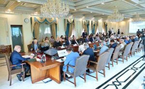 Prime Minister Muhammad Shehbaz Sharif chairs a meeting of the Federal Cabinet.