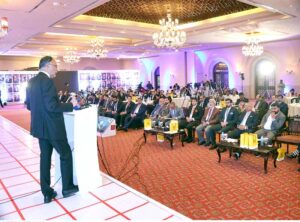 Federal Minister for Planning, Development and Special Initiatives Ahsan Iqbal speaking as the Chief Guest at the launch of the book "Pakistan's 100 Most Successful CEOs and Diplomats.