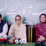 Punjab Information and Culture Minister Ms. Uzma Bukhari is addressing a press conference regarding Eid Milad un Nabi (Peace Be Upon Him) at Clock Tower Chowk