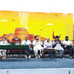 Deputy Commissioner Zaheer Anwar Jappa is addressing in a seminar regarding world tourism day organized by Arts Council