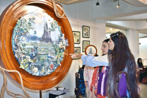 Textile Design show of Lahore College for Women University 2024 by the students at Al Hamra Art Gallery.