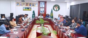Senator Rubina Khalid, Chairperson of Benazir Income Support Programme (BISP), conducts a live E-Katcheri session at BISP Headquarters.