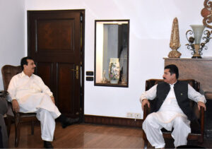 Chairman Senate Syed Yusuf Raza Gilani is meeting with KPK Governor Faisal Kareem Kundi at Gilani House