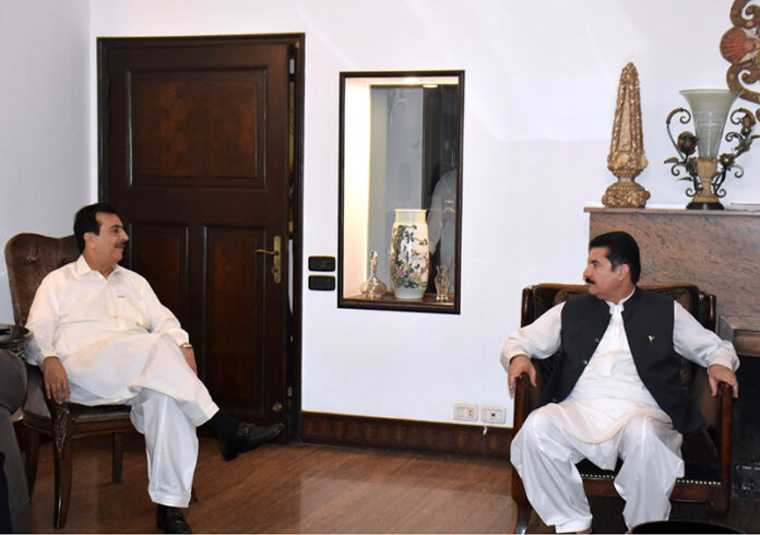 Chairman Senate Syed Yusuf Raza Gilani is meeting with KPK Governor Faisal Kareem Kundi at Gilani House