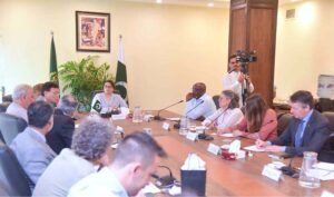 Coordinator to Prime Minister on Climate Change, Romina Khurshid Alam chairs a high-level meeting regarding ‘Recharge Pakistan Programme’ at the M/o Climate Change & Environmental Coordination.