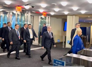 Prime Minister Muhammad Shehbaz Sharif arrives at United Nations in New York to attend the 79th session of UNGA.