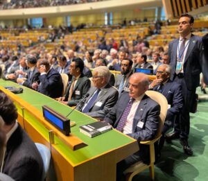Prime Minister Muhammad Shehbaz Sharif attending the inaugural session of United Nations General Assembly