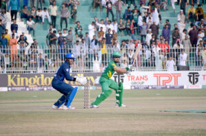 Cricket match playing between Panthers and Markhors teams during one-day Champions’ Cup 2024 at Iqbal Stadium