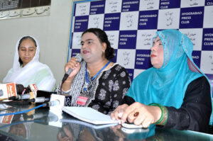 Transgender community leader transgender Ali shah addressing to press conference at press club
