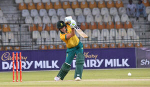 Players in action during the First T20 cricket match played between Pakistan and South Africa Women’s Cricket Teams at Multan Cricket Stadium