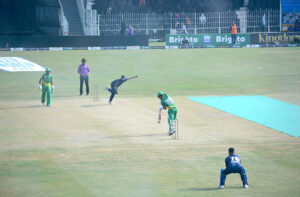 Cricket match playing between Panthers and Markhors teams during one-day Champions’ Cup 2024 at Iqbal Stadium