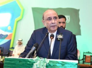 President Asif Ali Zardari addressing at the National Day Reception of the Kingdom of Saudi Arabia (KSA).