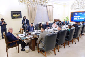 A delegation of the Mixed Martial Arts Federation calls on Prime Minister Muhammad Shehbaz Sharif.