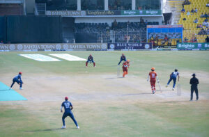 Cricket match between Allied Bank Stallions and Engro Dolphins during the One-Day Champions’ Cup 2024 at Iqbal Stadium