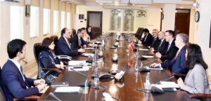 Federal Minister for Finance and Revenue, Senator Muhammad Aurangzeb held a meeting today with Mikko Keto, the Global CEO of FLSmidth, a leading global provider of engineering and equipment for the mining and cement industries.
