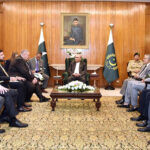 President Asif Ali Zardari in a meeting with the visiting Deputy Prime Minister of Russia, Alexei Overchuk, at Aiwan-e-Sadr