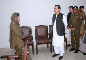 Senate Chairman Syed Yusuf Raza Gilani paid a visit to newly constructed CPO Complex at Katchery road, The CPO made the Senate Chairman a brief visit to all departments constructed at different floors in the complex.