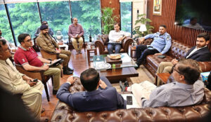 Chief Commissioner Islamabad and Chairman CDA Muhammad Ali Randhwa presiding over the meeting regarding measures taken for the prevention of Dengue.