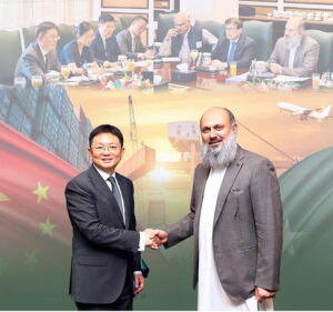 Federal Minister for Commerce Jam Kamal Khan meets China's Vice Minister Ling Ji to discuss boosting trade, Gwadar Port, Shanghai Cooperation Organization and participation in China International Import Exhibition.