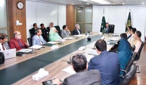 Secretary Ministry of Science and Technology, Engineer Sajid Baloch chairing a high powered meeting of heads of allied organizations of the Ministry of Science and Technology.