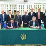 Prime Minister Muhammad Shehbaz Sharif and President of Asian Development Bank Mr. Masatsugu Asakawa witness signing of loan agreements with regard to Sindh Emergency Housing Reconstruction Project and Khyber Pakhtunkhwa Rural Roads Development projects