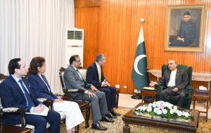 The visiting Secretary General of the International Maritime Organization (IMO), Mr Arsenio Antonio Dominguez Velasco, call on President Asif Ali Zardari, at Aiwan-e-Sadr.