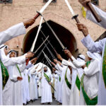 Youngsters in Arabic costumes participating in a procession to celebrating the birthday of Prophet Muhammad (PBUH)