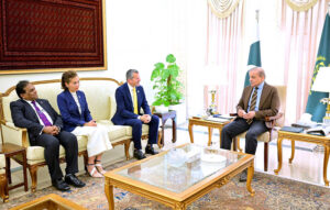 Secretary General of International Maritime Organization Arsenio Antonio Dominguez Velasco calls on Prime Minister Muhammad Shehbaz Sharif.
