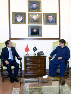 Sindh Chief Minister Syed Murad Ali Shah exchange views with Consul General of China, Yang Yundong at CM House.