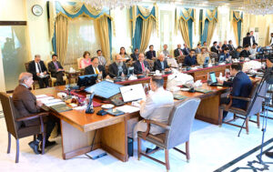 Prime Minister Muhammad Shehbaz Sharif chairs the Federal Cabinet meeting.
