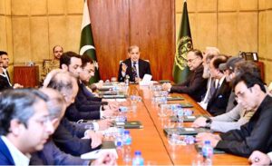 Prime Minister Muhammad Shehbaz Sharif chairs a meeting of the Federal Cabinet